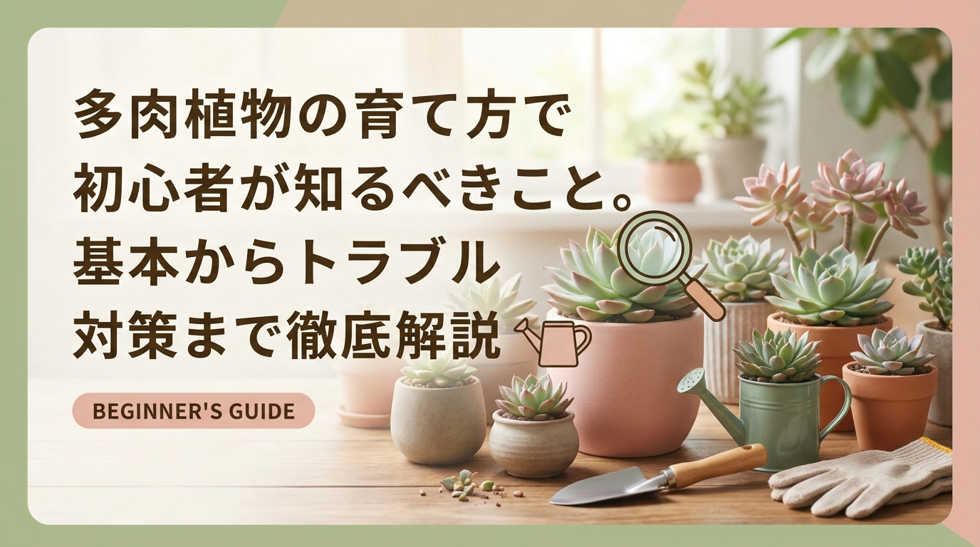 多肉植物の育て方で初心者が知るべきこと。基本からトラブル対策まで徹底解説