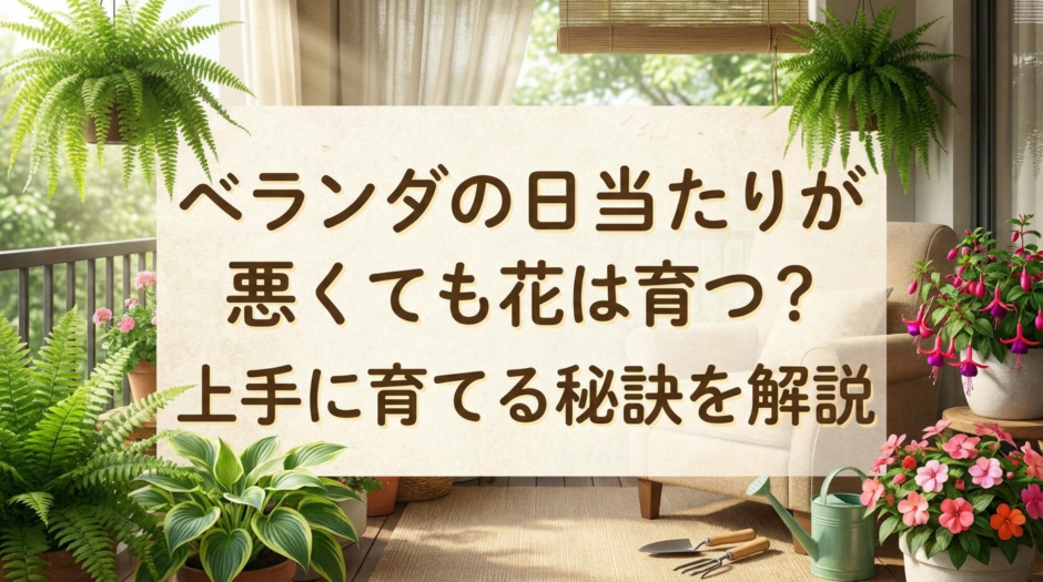 ベランダの日当たりが悪くても花は育つ？上手に育てる秘訣を解説