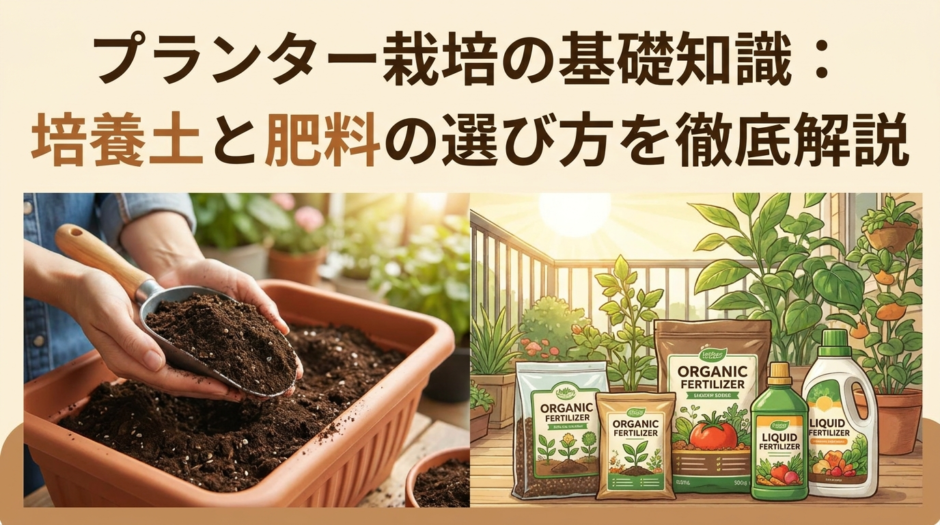 プランター栽培の基礎知識：培養土と肥料の選び方を徹底解説