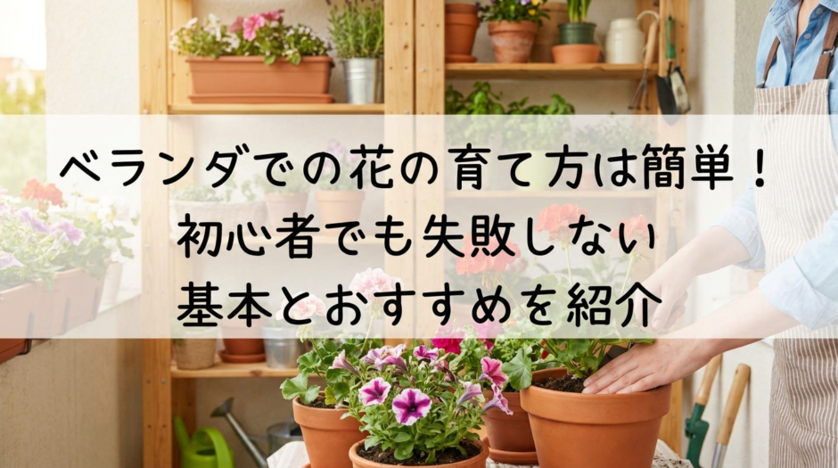 ベランダでの花の育て方は簡単！初心者でも失敗しない基本とおすすめを紹介