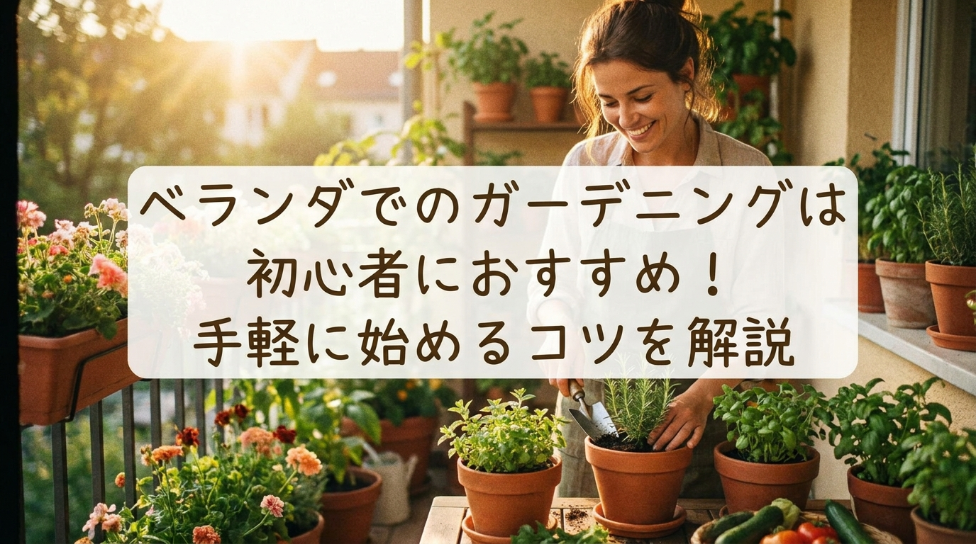 ベランダでのガーデニングは初心者におすすめ！手軽に始めるコツを解説