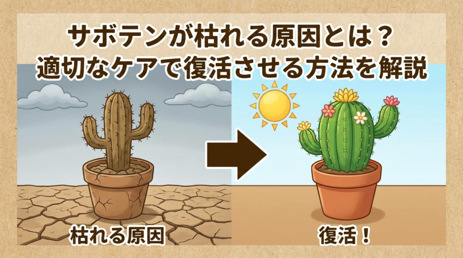 サボテンが枯れる原因とは？適切なケアで復活させる方法を解説