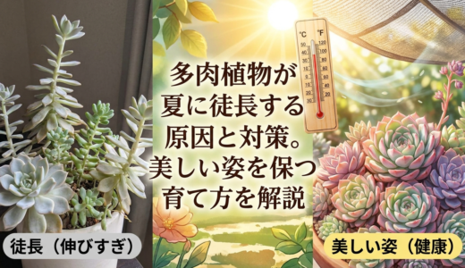 多肉植物が夏に徒長する原因と対策。美しい姿を保つ育て方を解説
