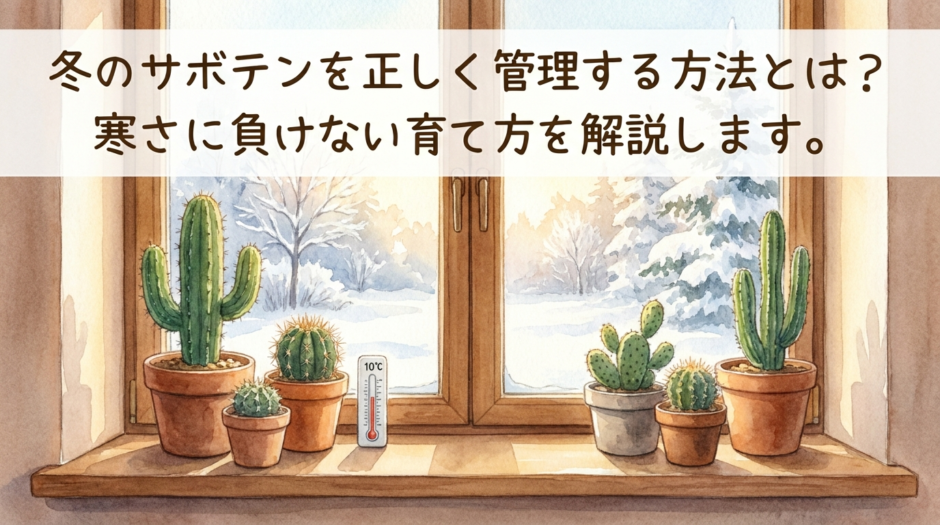 冬のサボテンを正しく管理する方法とは？寒さに負けない育て方を解説します。