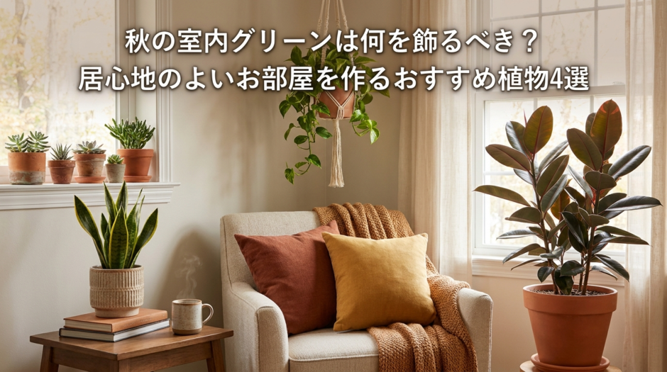 秋の室内グリーンは何を飾るべき？居心地のよいお部屋を作るおすすめ植物4選
