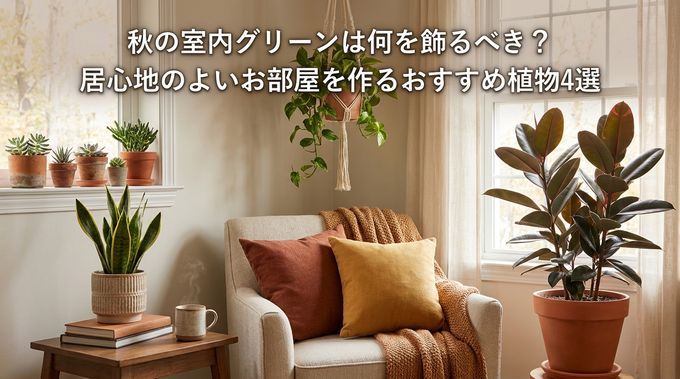 秋の室内グリーンは何を飾るべき？居心地のよいお部屋を作るおすすめ植物4選