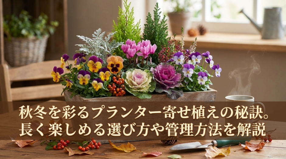 秋冬を彩るプランター寄せ植えの秘訣。長く楽しめる選び方や管理方法を解説